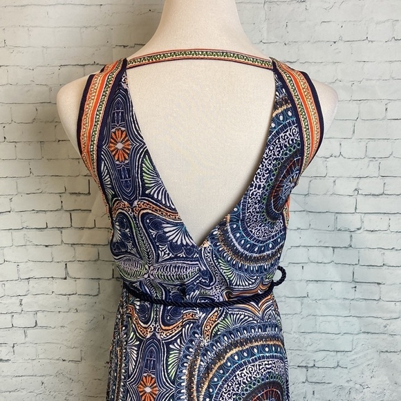 Ramy Brook Vanna Tile Maxi Handkerchief Dress XS Boho Designer Summer Vacation - Picture 12 of 16